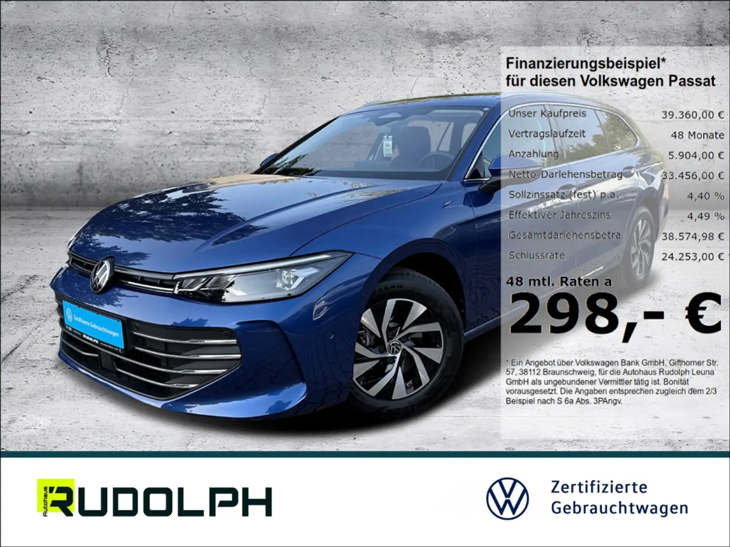 Volkswagen Passat Business 1.5 eTSI DSG LED HUD Navi AHK StandHZG Fe Azul - 1