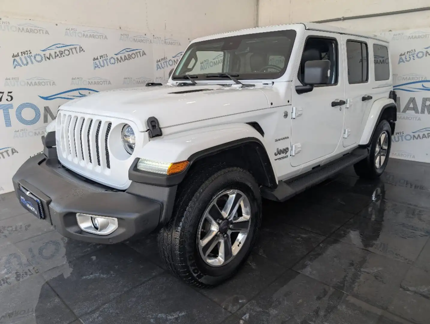 Jeep Wrangler 2.2 mjt II Sahara auto TAGLIANDI JEEP! Blanco - 2