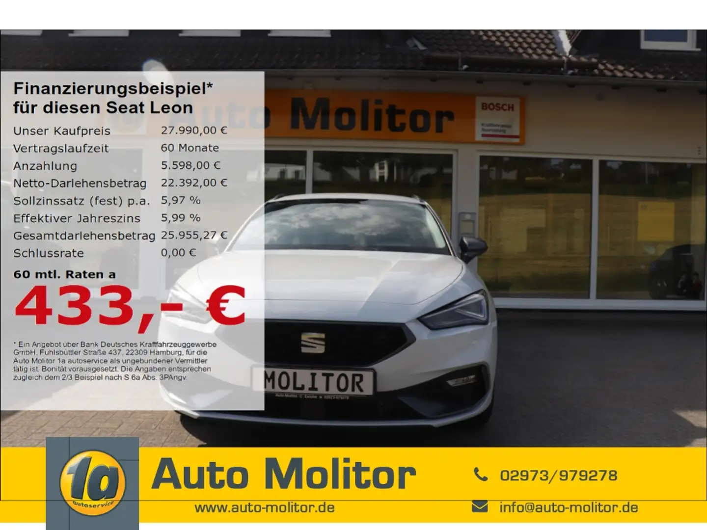 SEAT Leon Sportstourer 1.5 eTSI 110 kW FR EU6e Navi Digitale Weiß - 1