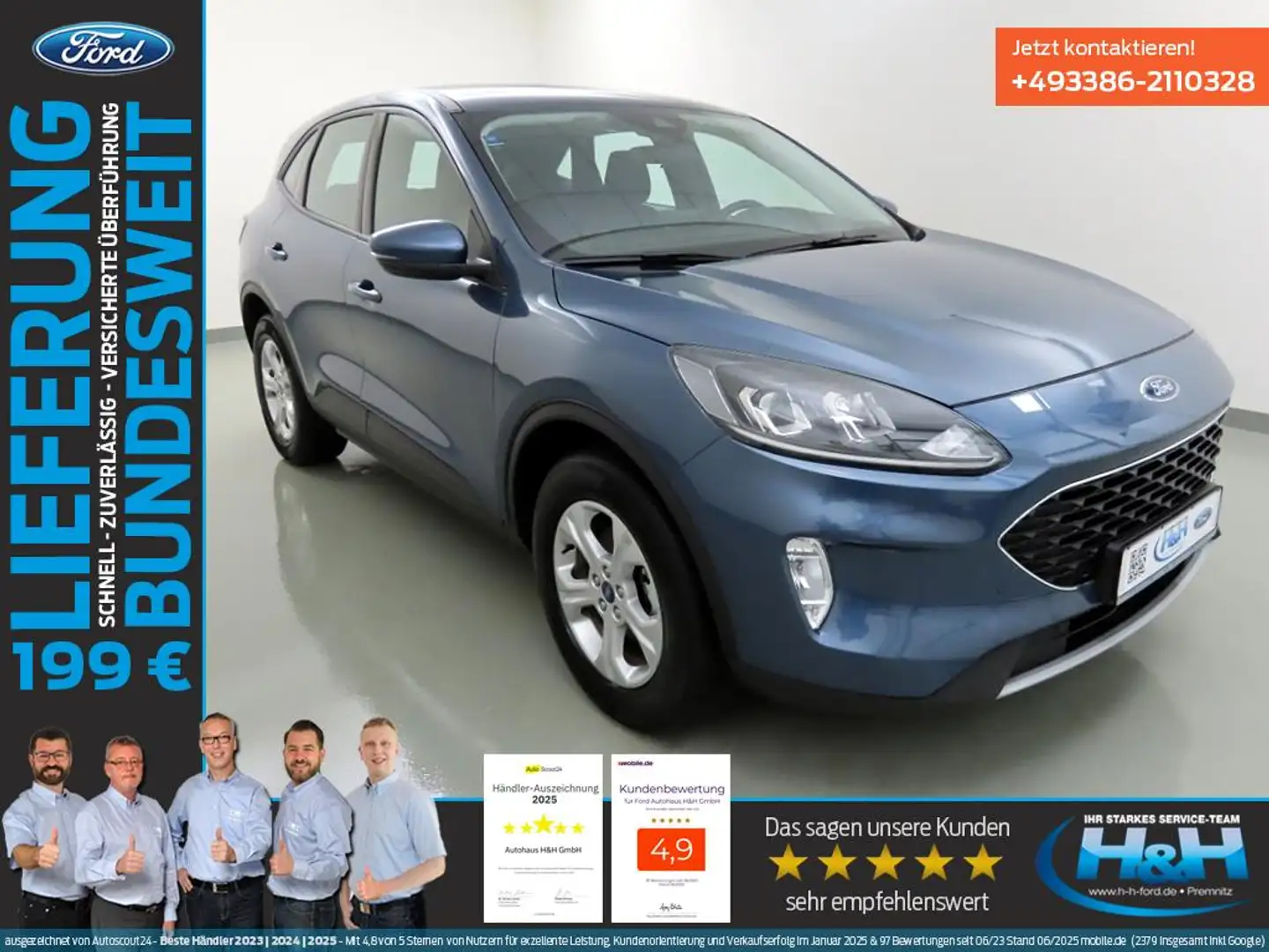 Ford Kuga 2.5 Plug-in-Hybrid C&C WinterPa+PPS vo/hi Blau - 1