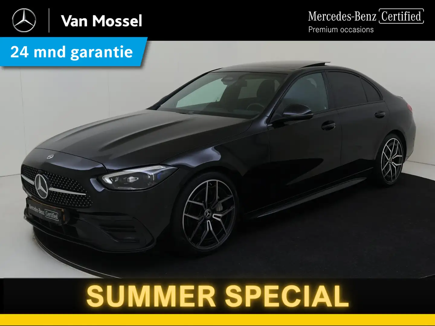 Mercedes-Benz C 300 4MATIC AMG Line / Panoramadak/ 19 inch/ Burmester/ Negro - 1