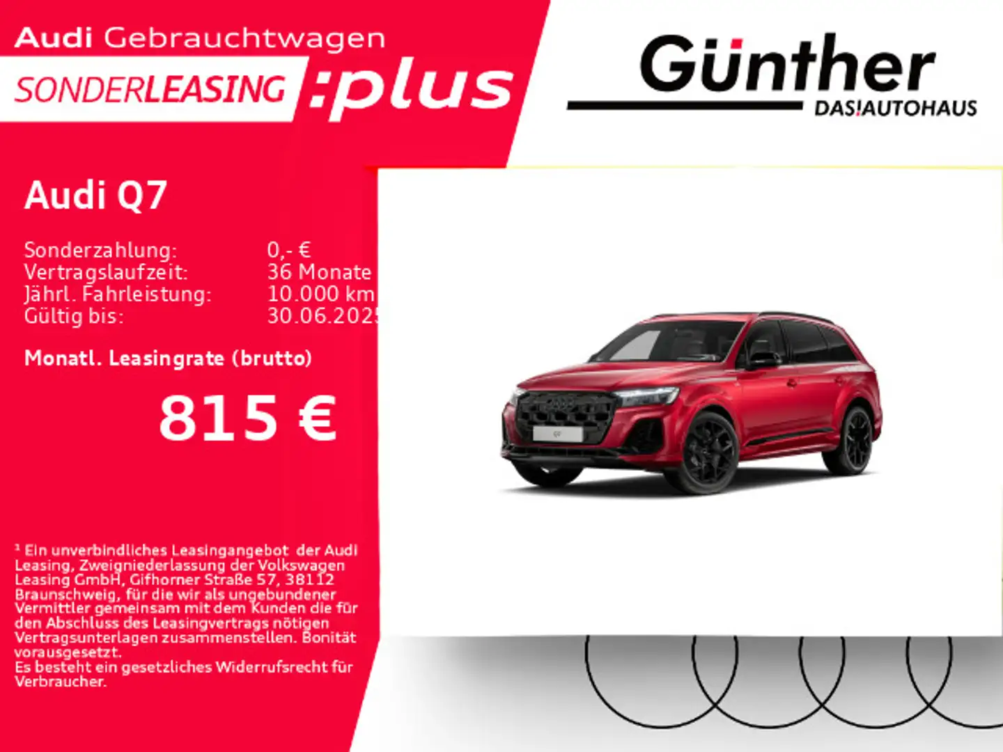 Audi Q7 55 TFSIe S LINE QUATTRO+WINTERRÄDER+HD MATRIX Rojo - 1