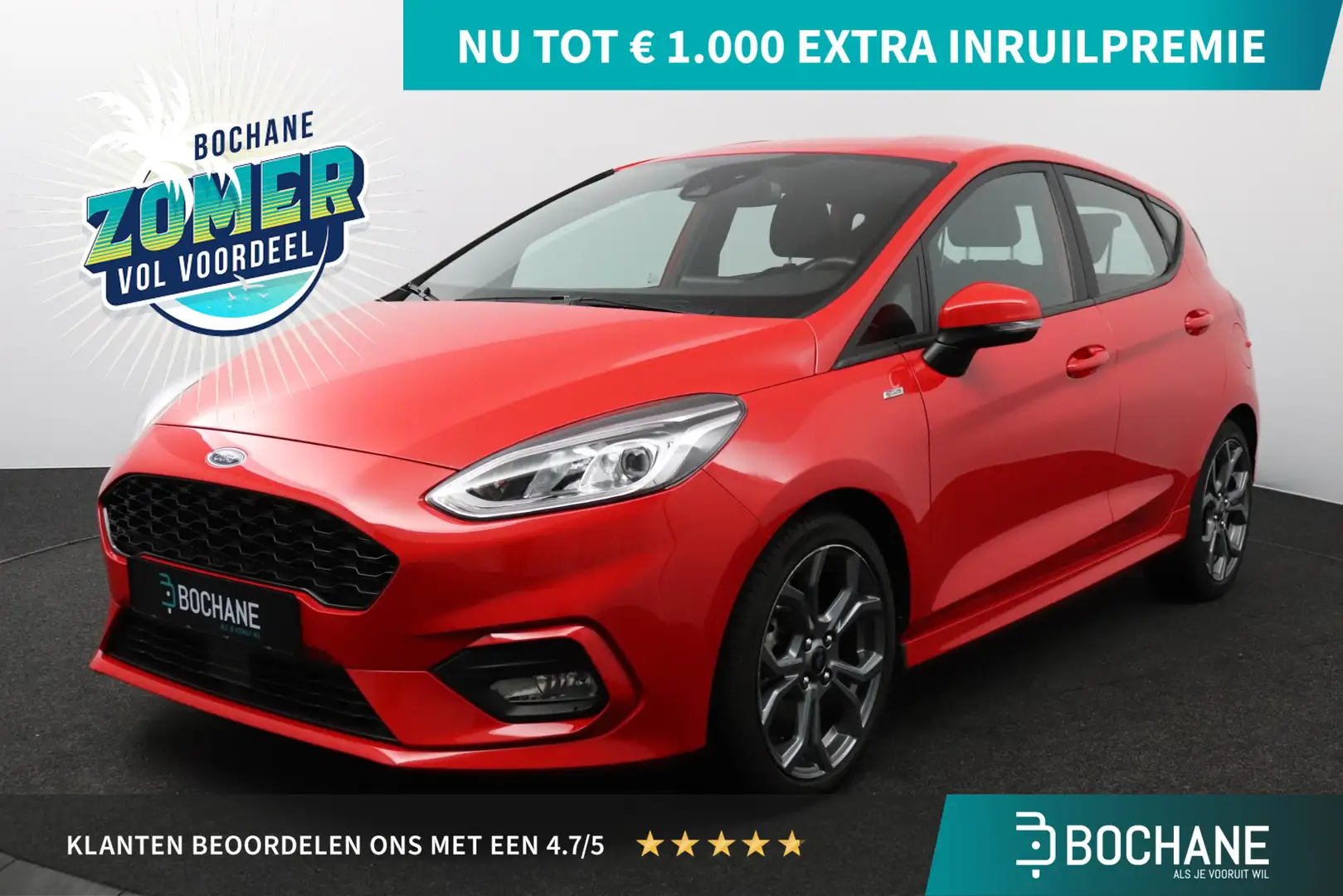 Ford Fiesta 1.0 EcoBoost ST-Line | LED Koplampen| Cruise-Contr Rood - 1