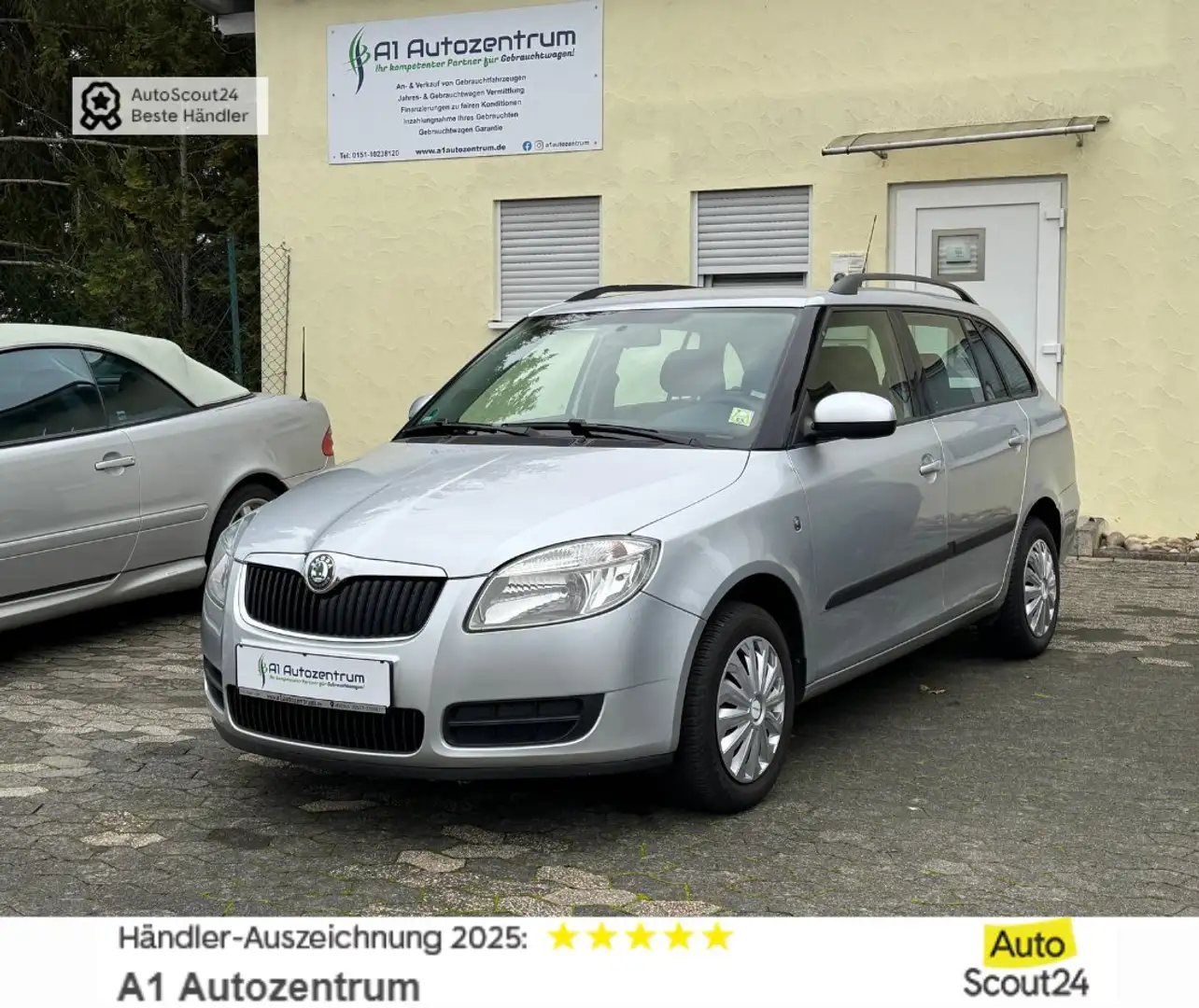 Skoda Fabia 1.4L Combi Ambiente Klima AHK Temp Zahnriemen NEU Silber - 1