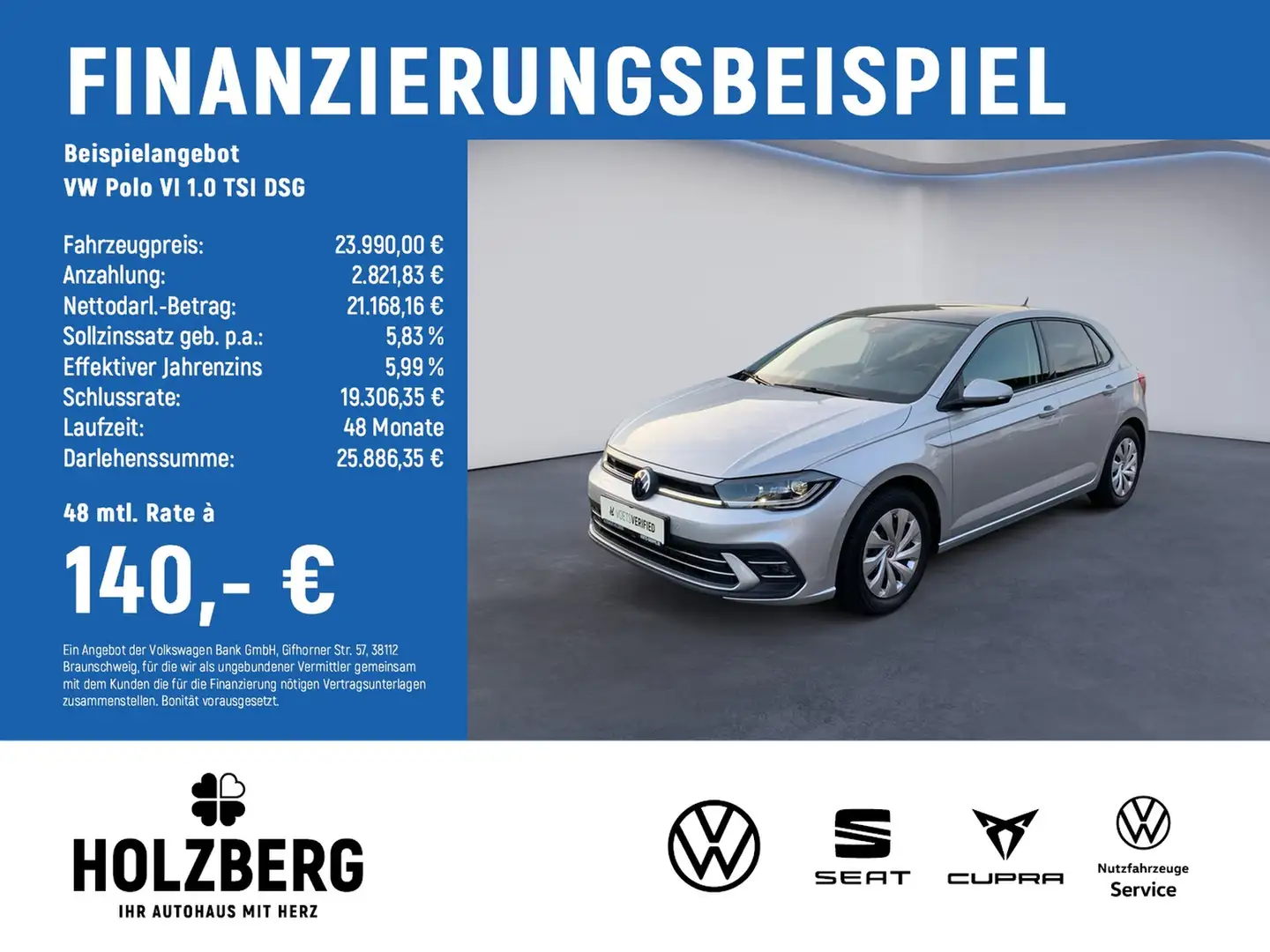 Volkswagen Polo VI 1.0 TSI DSG Style AHK+PANO+RFK+NAV+SHZ Grau - 2
