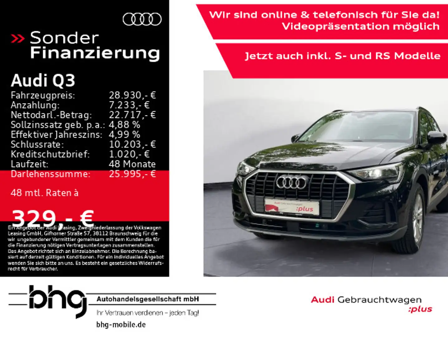 Audi Q3 35 TFSI LED/AHK/EPH/Assist/uvm. Schwarz - 1