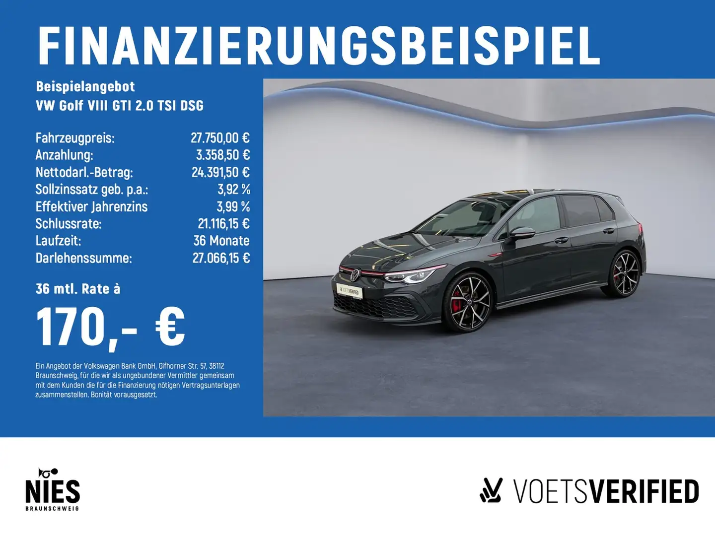 Volkswagen Golf VIII GTI 2.0 TSI DSG MATRIX-LED+H+K+SHZ Grau - 2