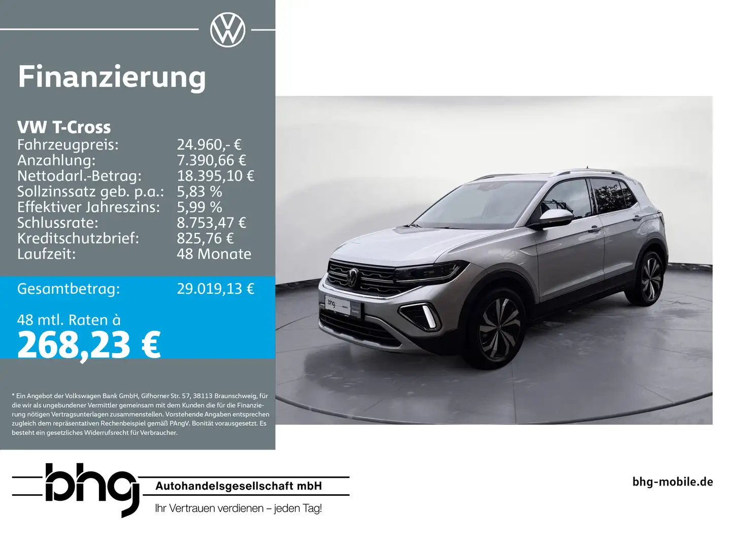 Volkswagen T-Cross 1.0 TSI DSG STYLE #NAVi #PDC #CLIMATRONI Argent - 1