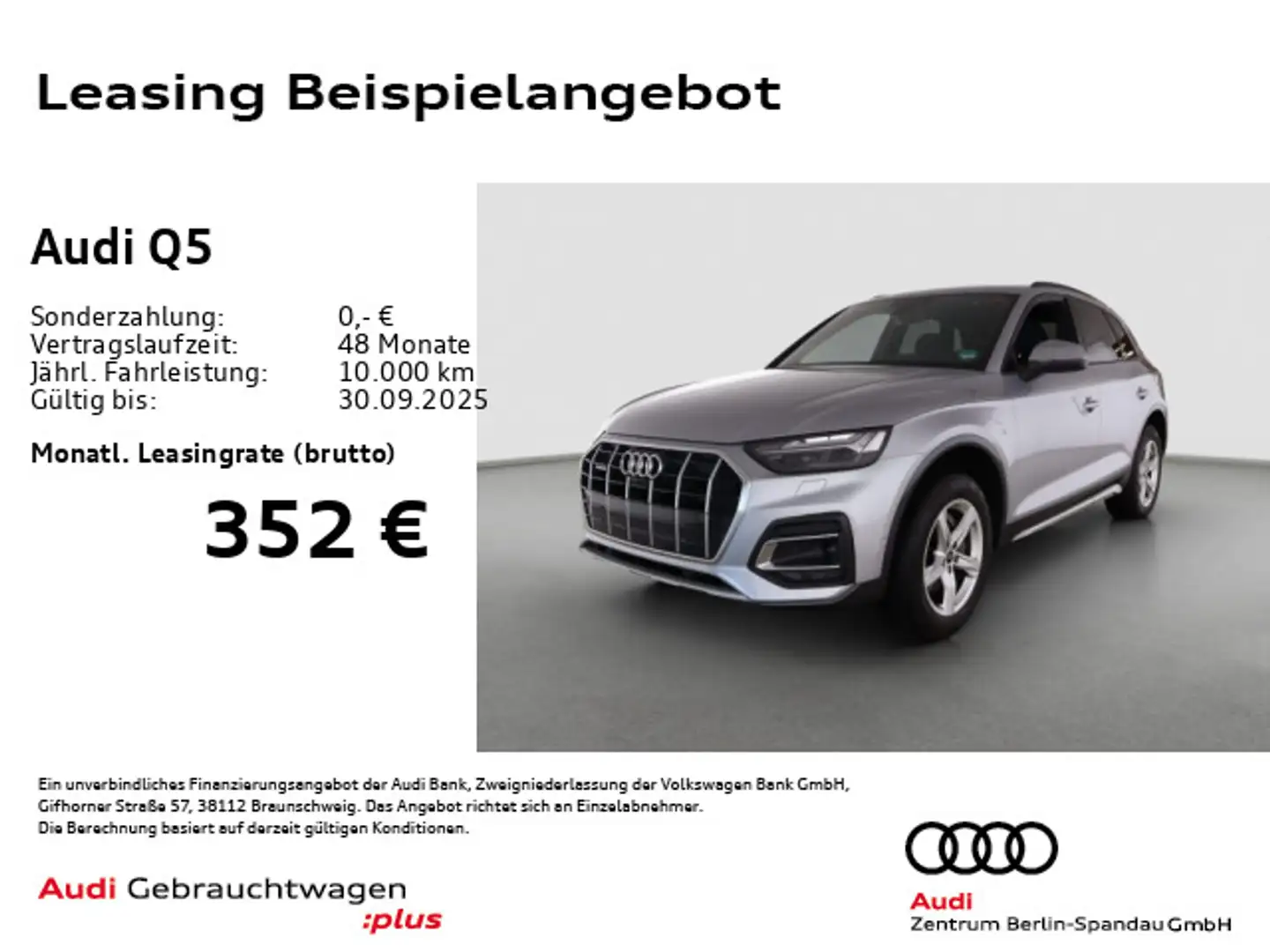 Audi Q5 40 TFSI qu. Adv. S tronic *MATRIX*AHK*360°* Silber - 1