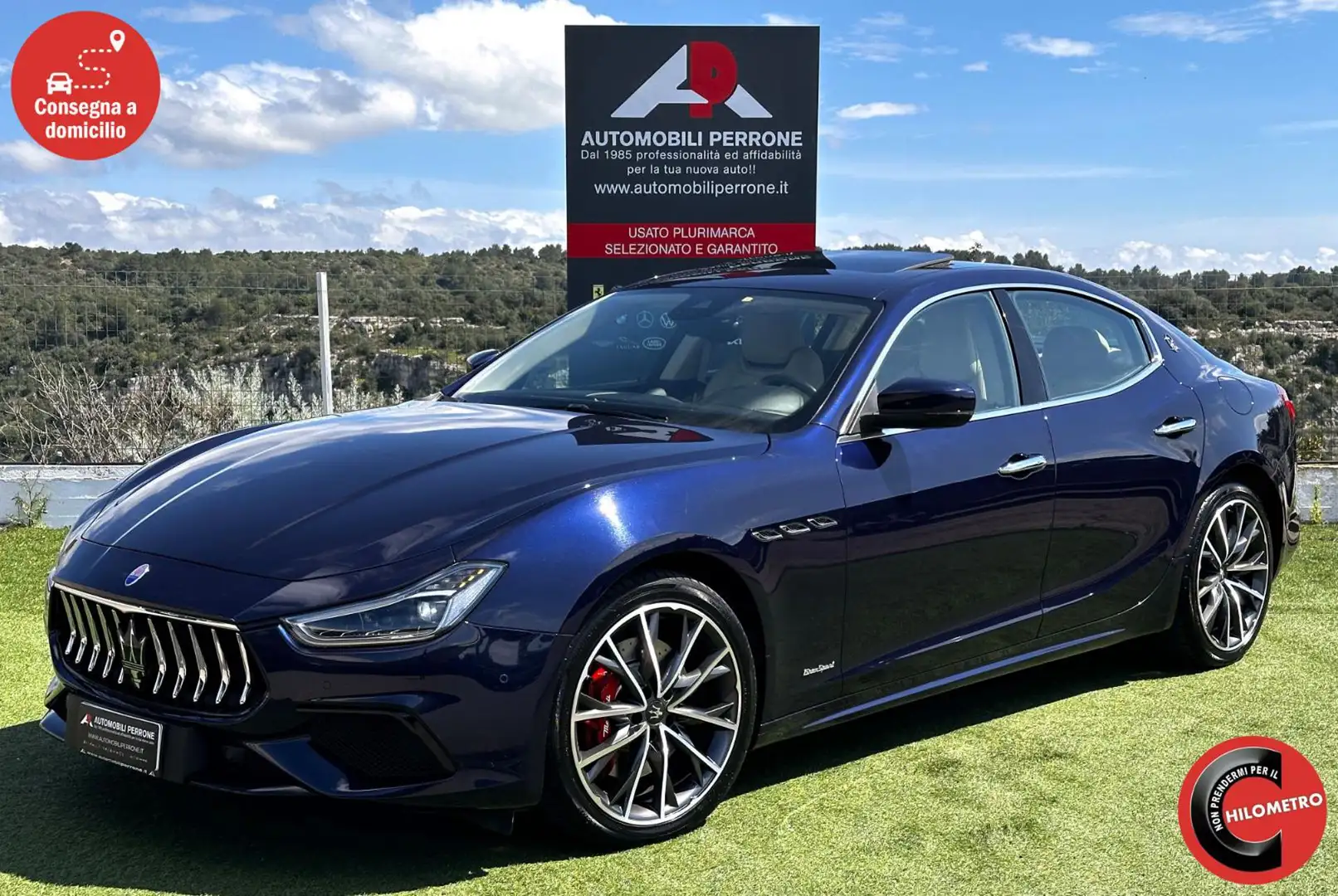 Maserati Ghibli V6 Diesel 250cv GranSport (Tetto/APP/Navi/Led) Blu/Azzurro - 1