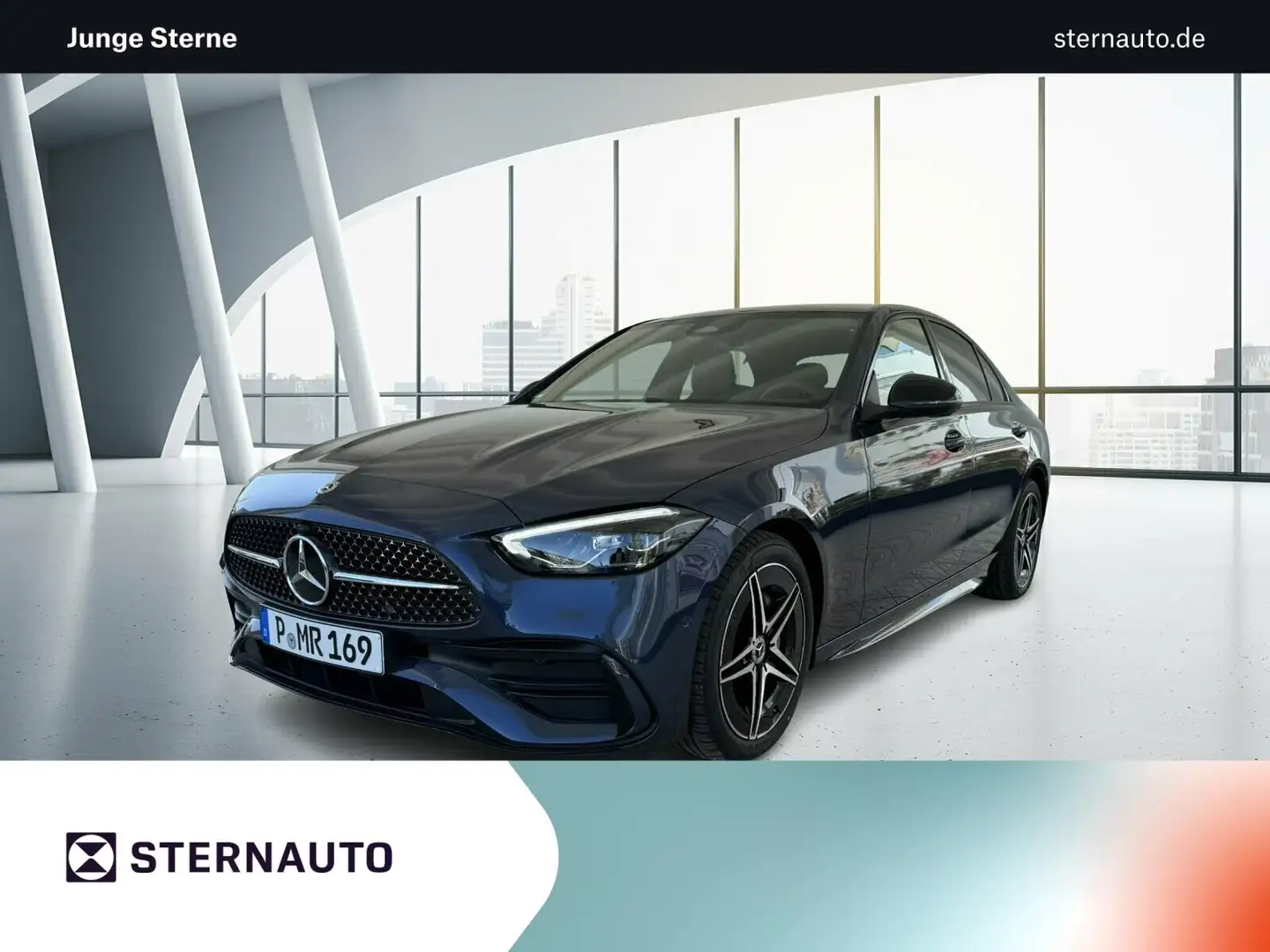 Mercedes-Benz C 180 C 180 AMG Line/Navi/Pano.-Dach/Distronic/Styling Blau - 1
