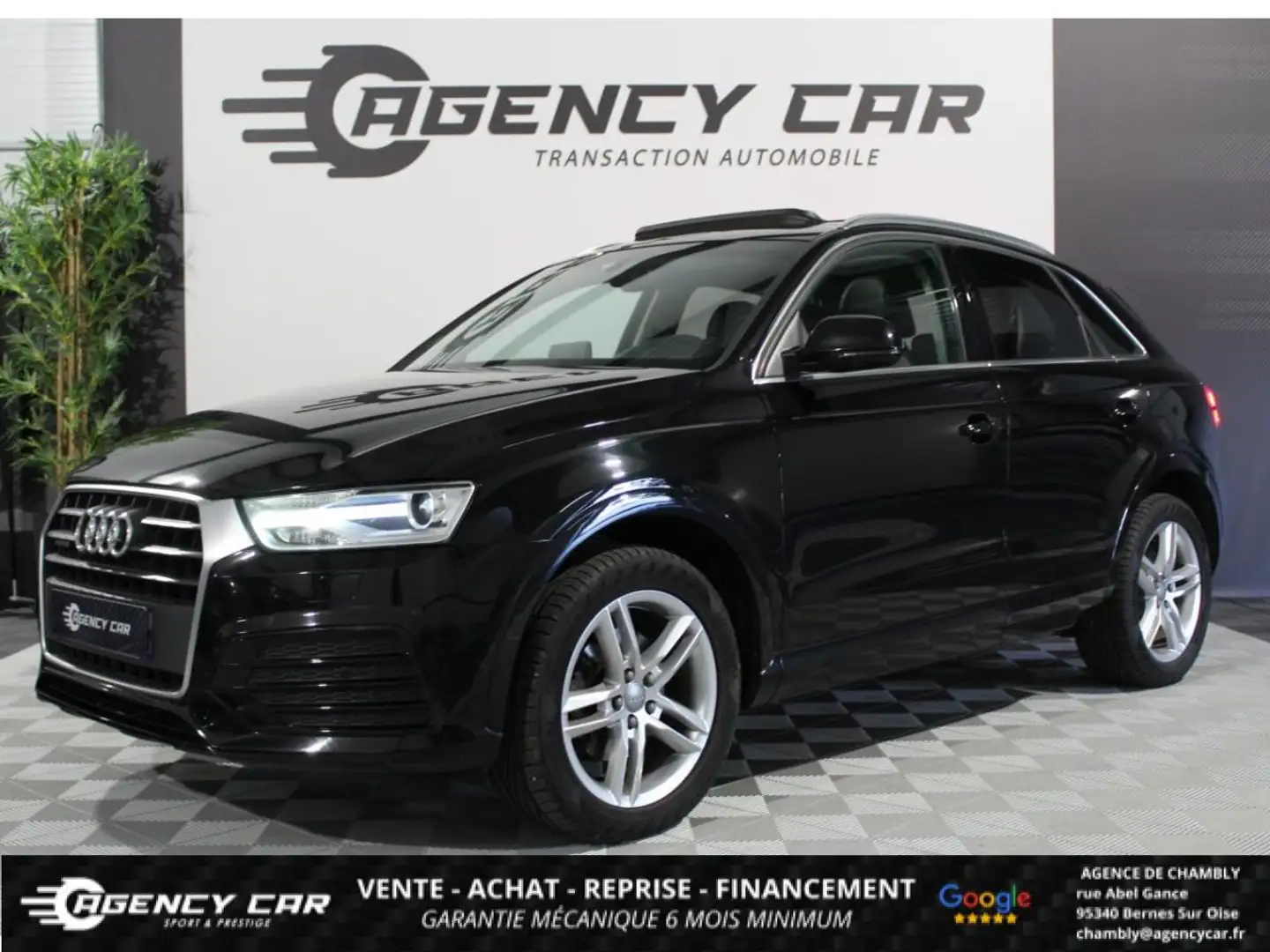 Audi Q3 Ambition Luxe Quattro 2.0 TDI -184CH-BV S-tronic-SUIVI AUDI-CUIR-TO Schwarz - 1