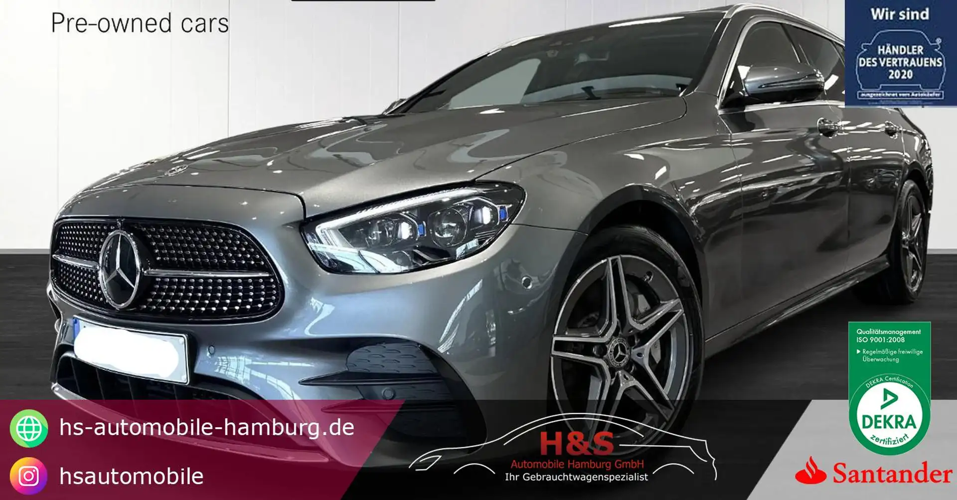 Mercedes-Benz E 300 de T AMG-Line LED*KAMERA*AHK Gris - 1