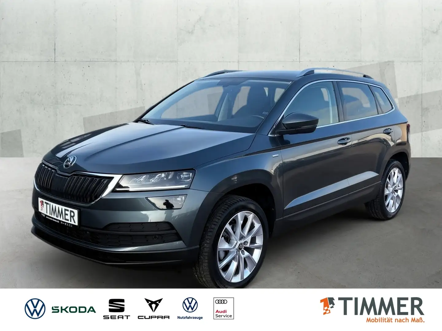 Skoda Karoq 1.5 TSI DSG CLEVER *AHK *LED *ACC *RKAM *NAVI *SH Gris - 1