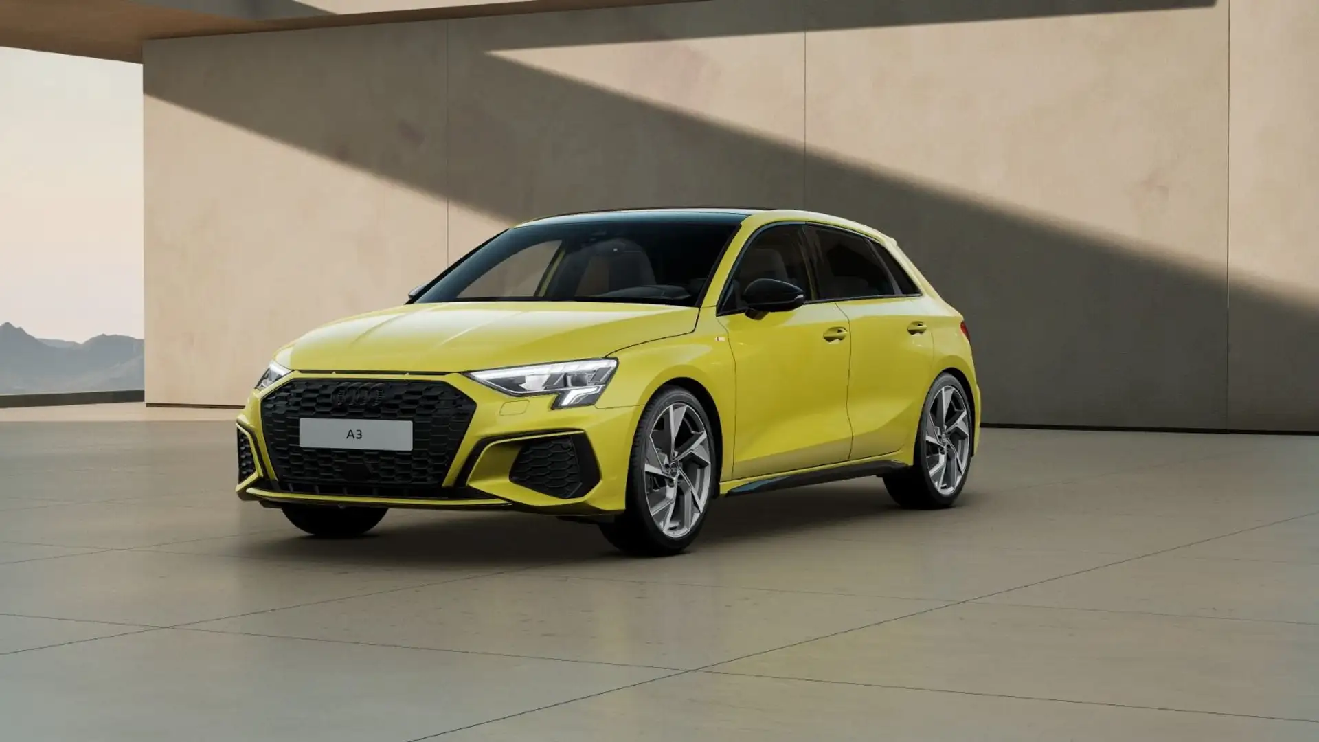 Audi A3 S line 35TFSI Stronic Navi LED Pano Gelb - 2