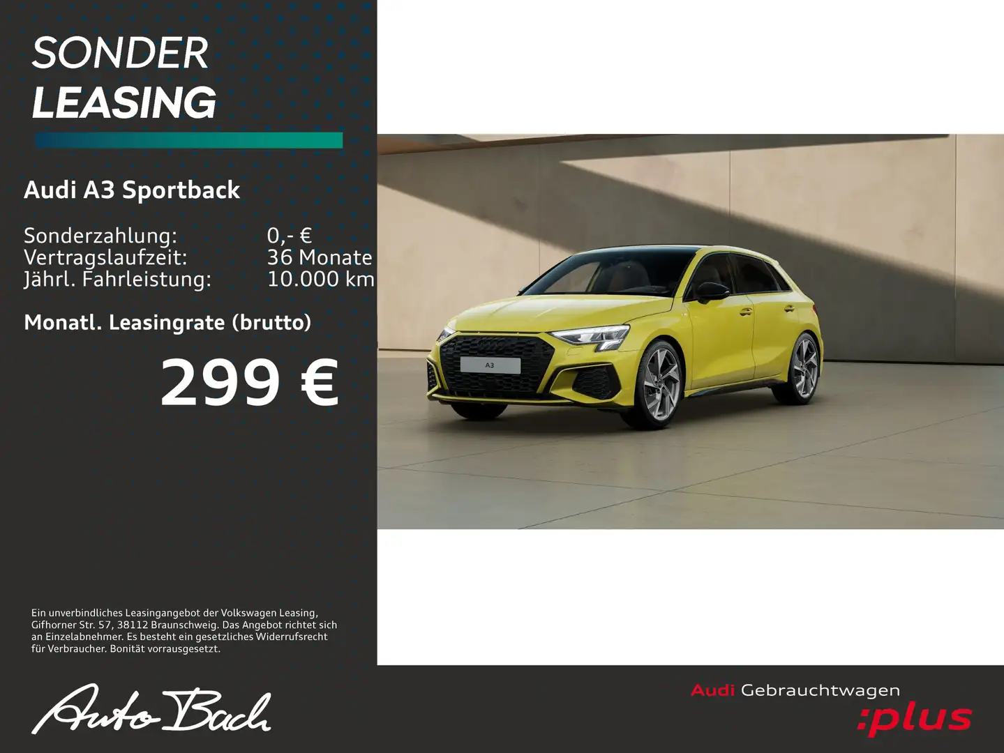 Audi A3 S line 35TFSI Stronic Navi LED Pano Gelb - 1