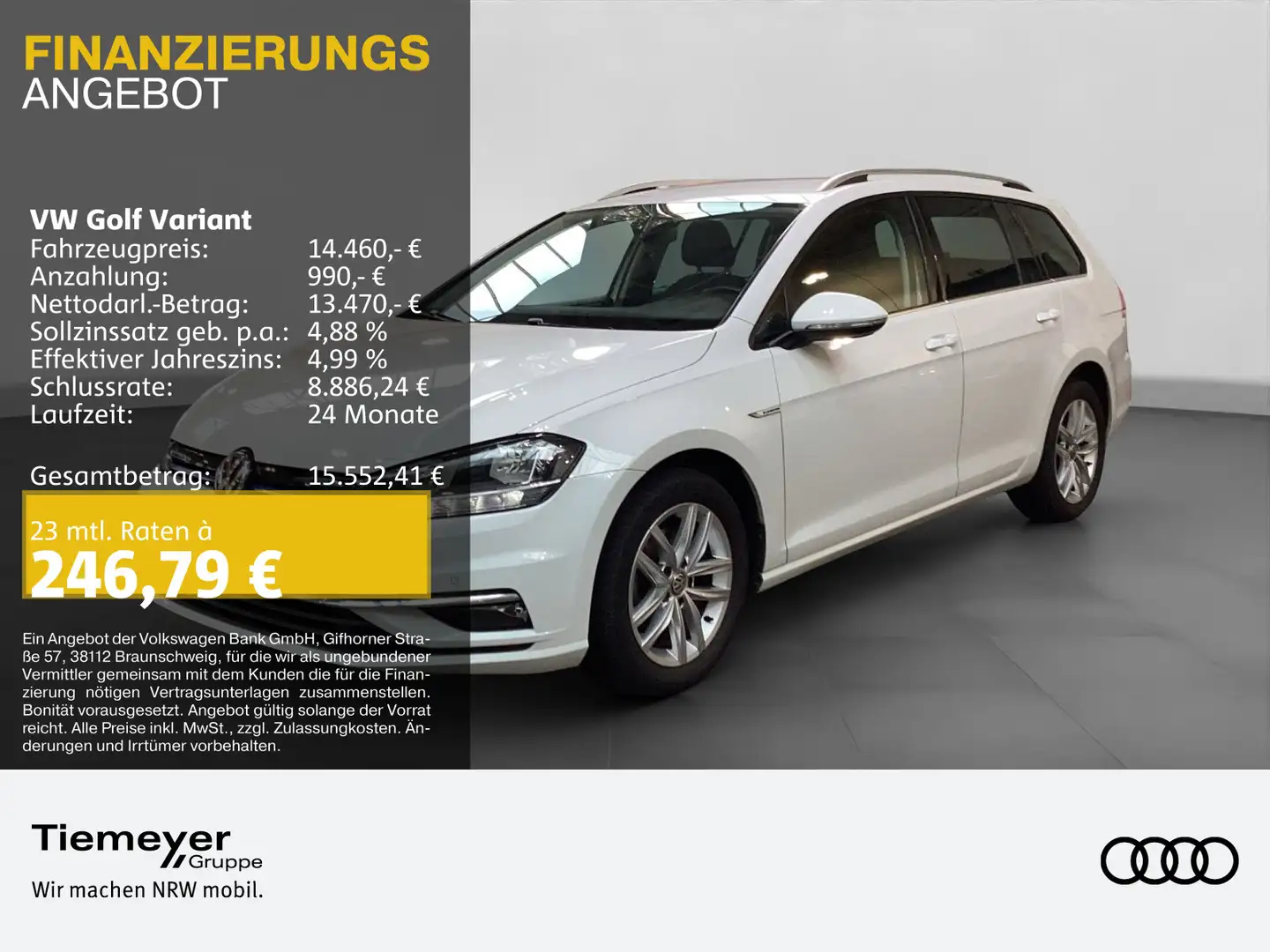Volkswagen Golf Variant 1.5 TGI DSG PDC ACC LM Weiß - 1