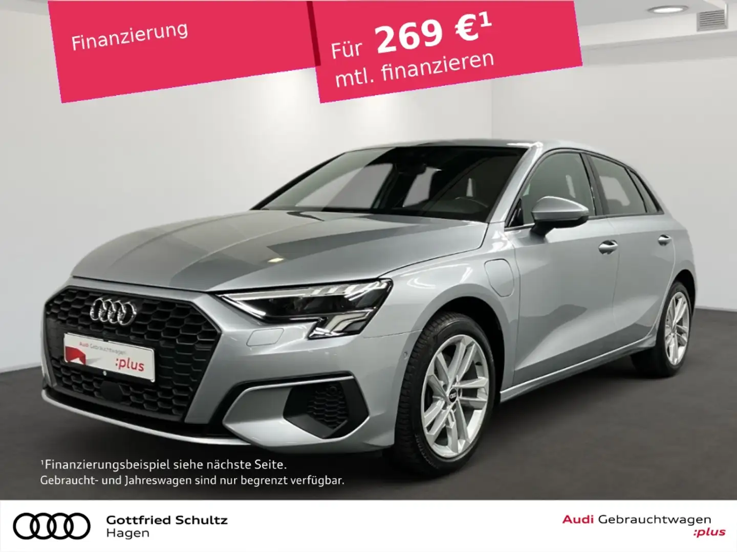 Audi A3 Sportback 40 TFSIe S-tronic LED NAV GRA SHZ Silber - 1