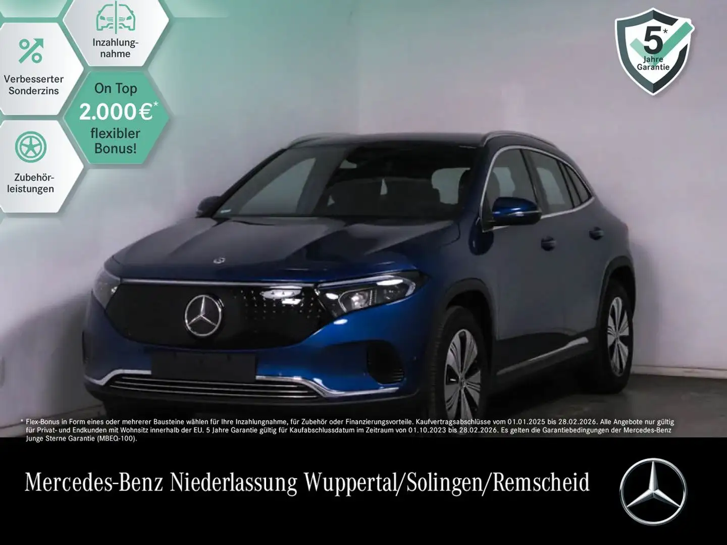 Mercedes-Benz EQA 300 4M PROG+ADVANCED+KAMERA+SPUR Bleu - 1