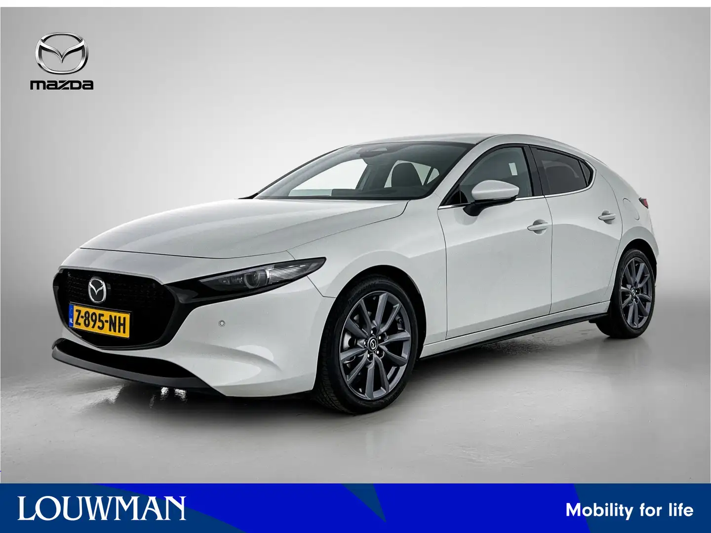 Mazda 3 2.0 e-SkyActiv-G M Hybrid 150 Exclusive-line | Nav Blanc - 1