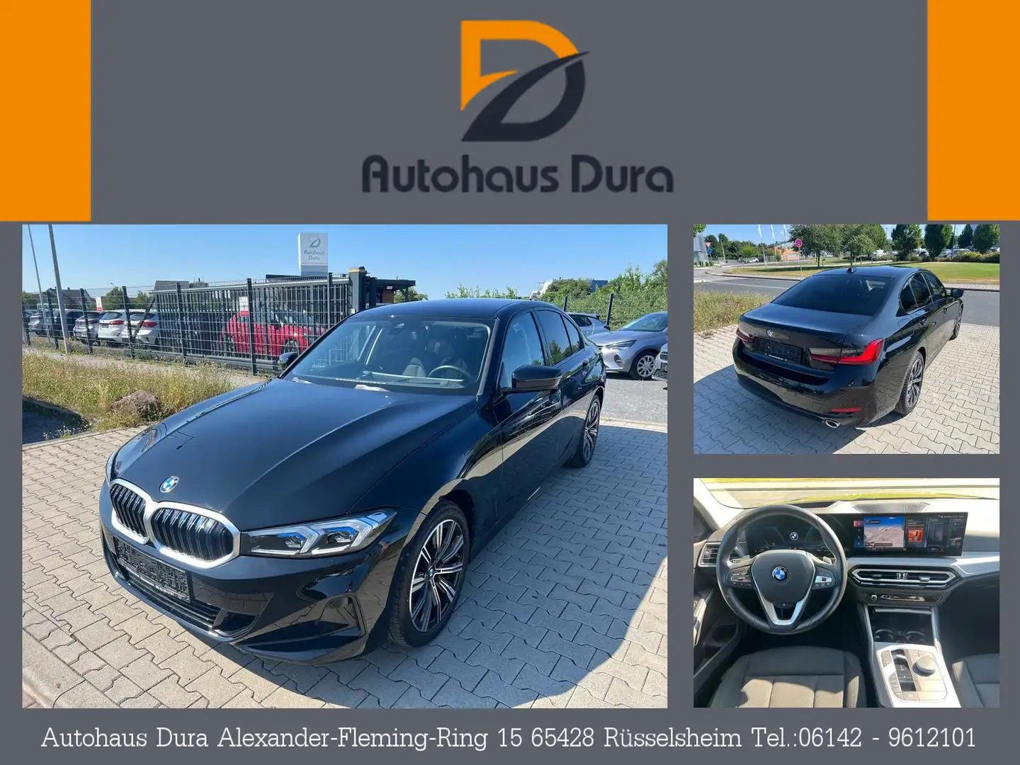 BMW 318 318i Limousine Aut. Navi+Led+Kamera+Shz Noir - 1