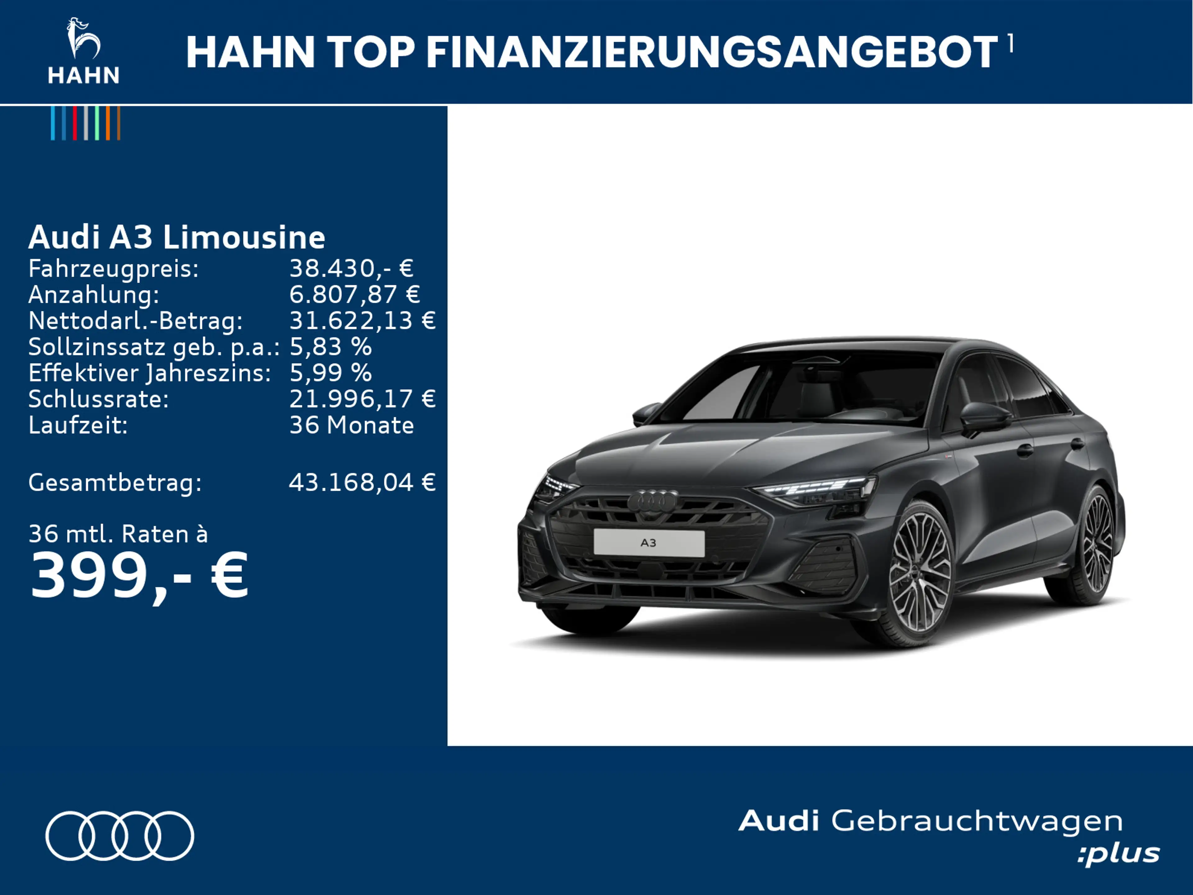 Audi A3 TDI S line Matrix Leder Standh 360° — photo 2