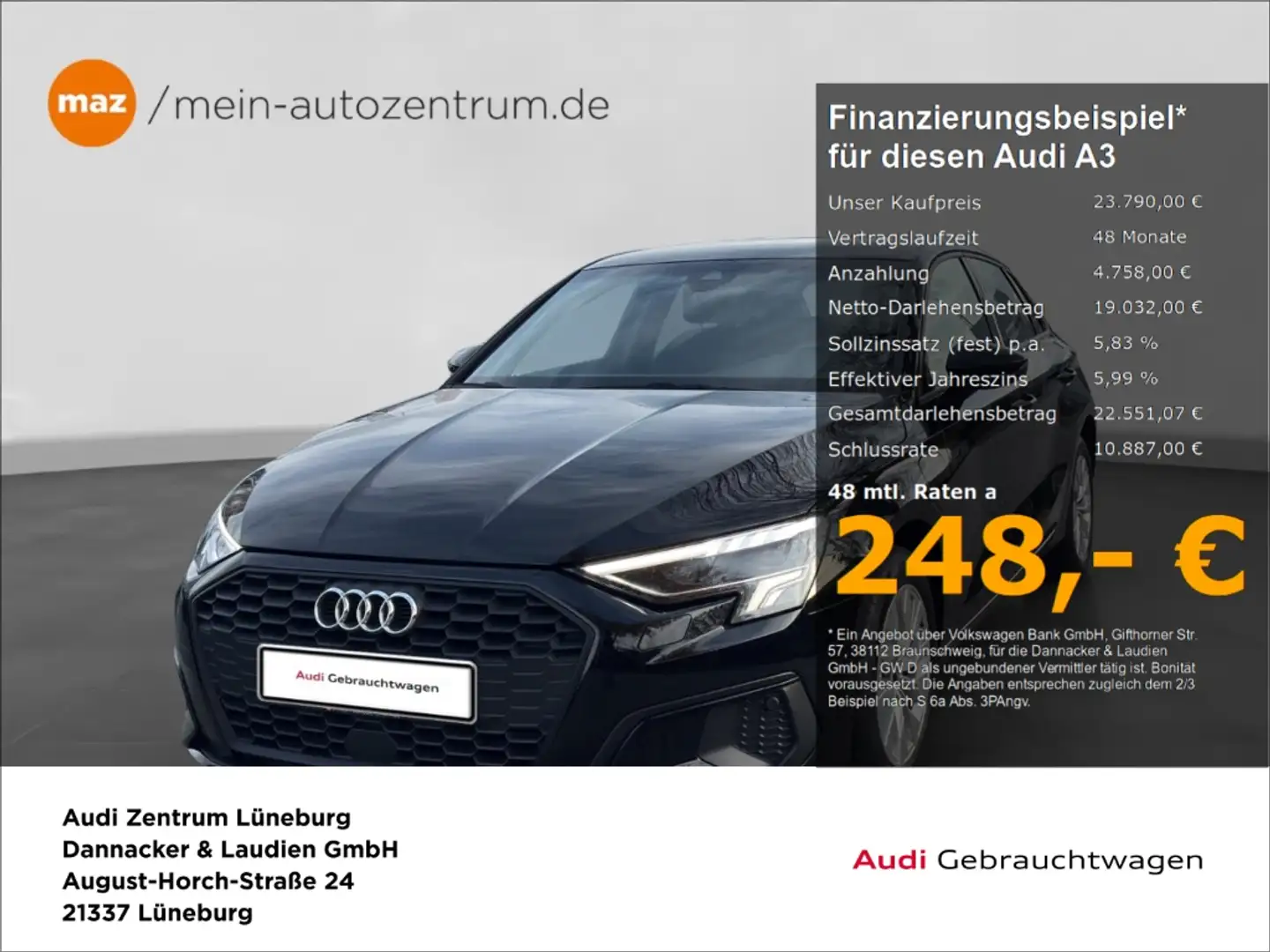Audi A3 Sportback 40 1.4 TFSI e Alu LED Navi ACC Virtual-C Schwarz - 1