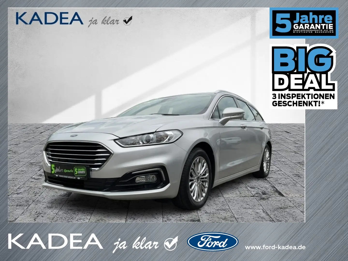 Ford Mondeo Turnier 2.0 EcoBlue Titanium AHK*NAV*TEMPO Zilver - 1