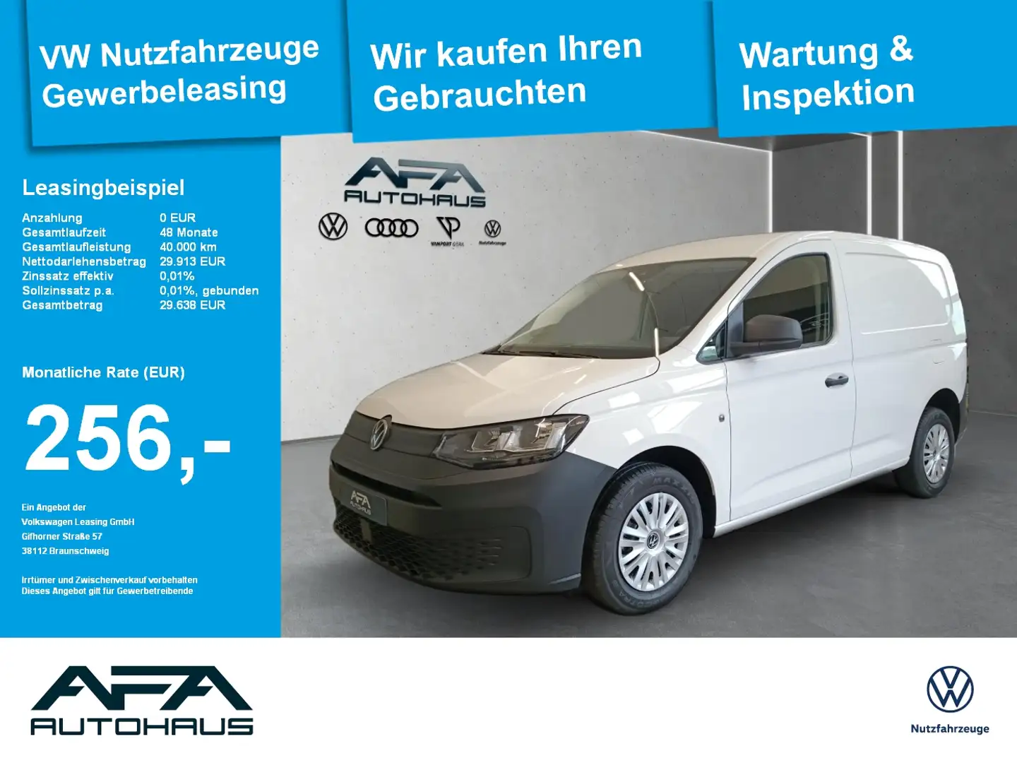 Volkswagen Caddy Cargo 2,0 TDI PDC*Vorb. AHK*AGR Blanc - 1