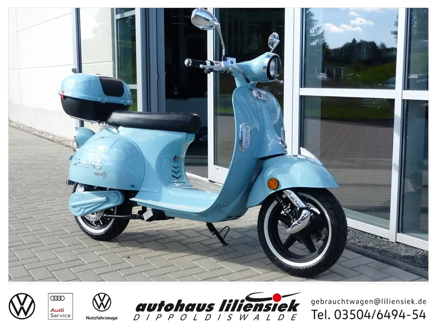 Dreems Amalfi e-Roller *Topcase* Bleu - 1