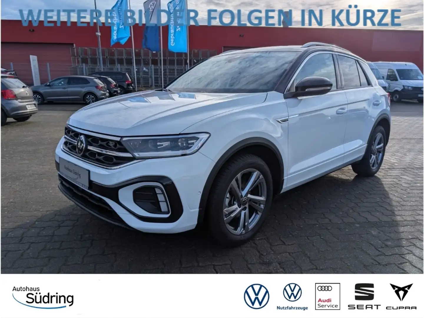 Volkswagen T-Roc 1,5 TSI R-Line DSG AH Navi LED ACC Rückfk. Weiß - 1