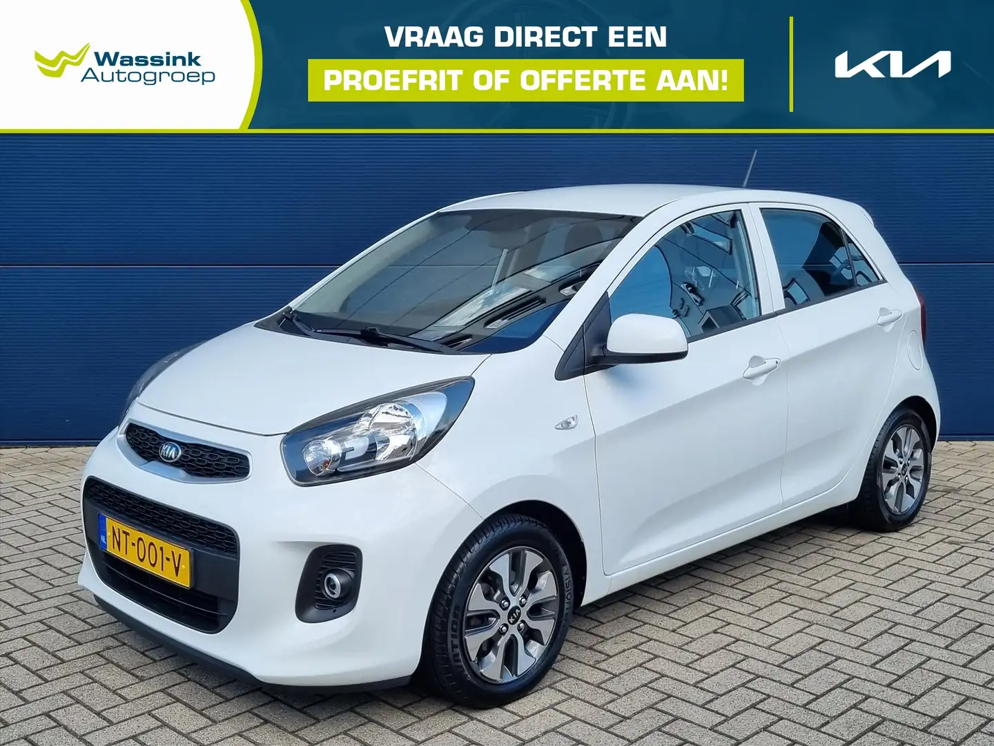 Kia Picanto 1.0 CVVT 66 PK EconomyPlusLine | Airco | Camera | Wit - 1