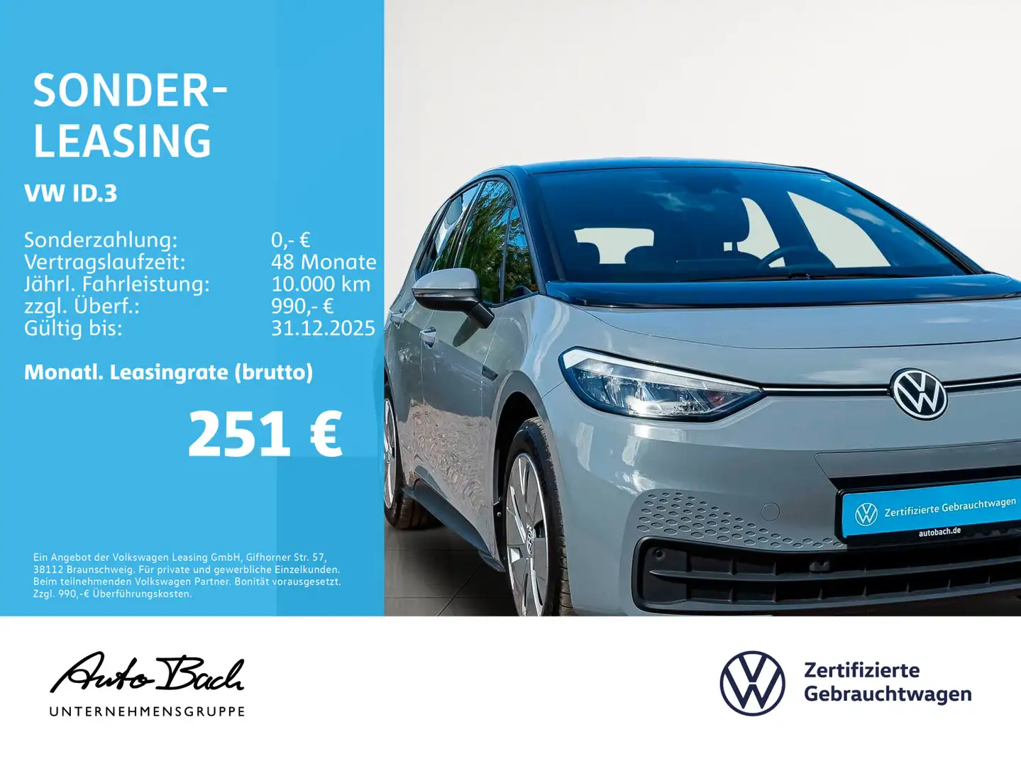 Volkswagen ID.3 Pro Performance Automatik Navi LED Standhzg Grau - 2