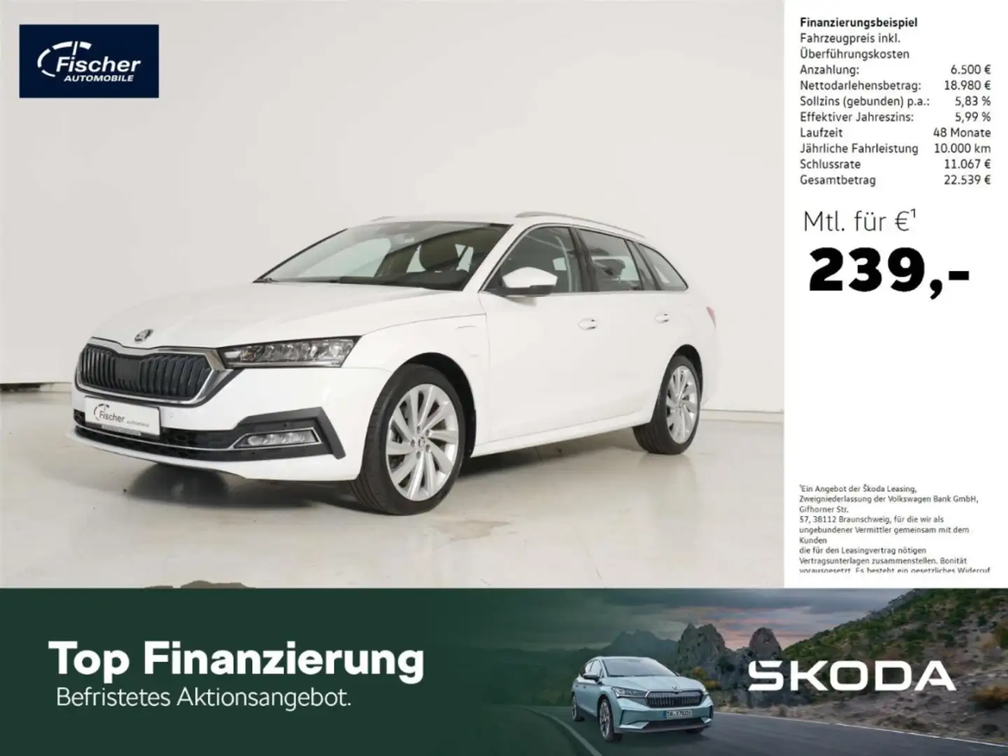 Skoda Octavia Combi 1.4 TSI iV Style Weiß - 1