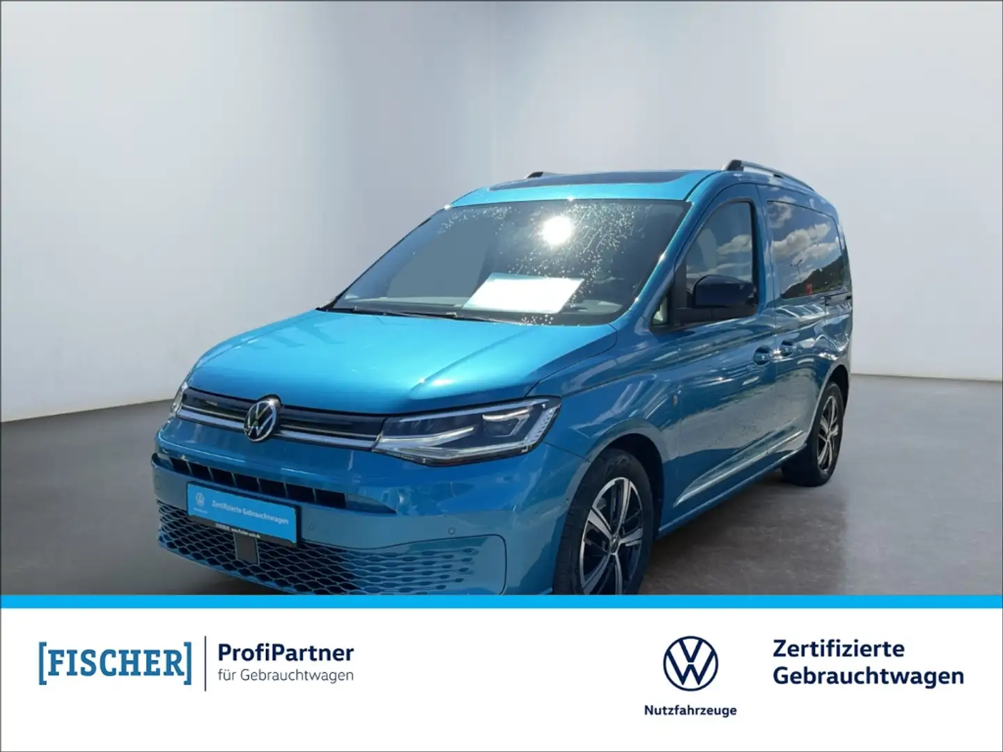 Volkswagen Caddy 2.0TDI DSG Style LED Navi Rear View ACC Panoramad. Blauw - 1