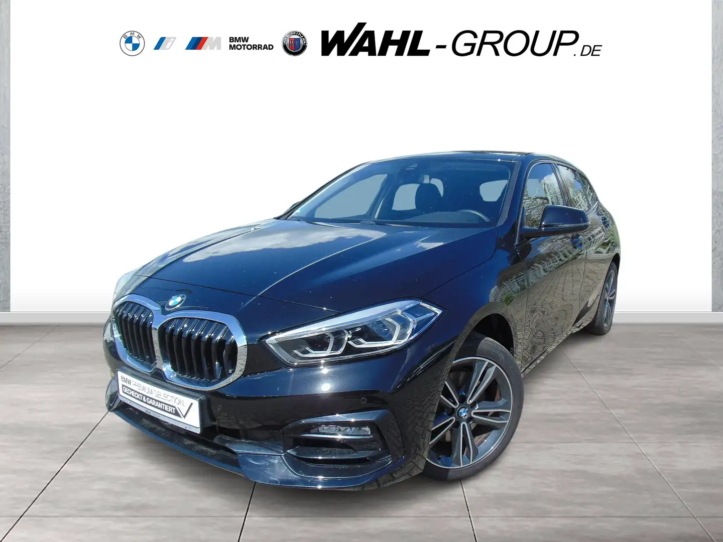 BMW 116 i SPORT LINE LC PLUS LED GRA PDC DAB WLAN Zwart - 1