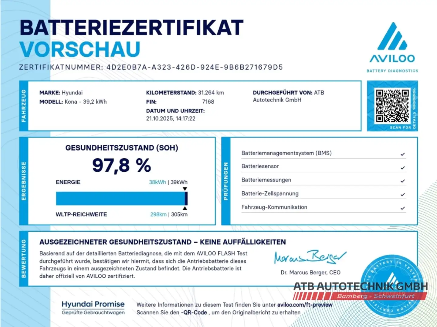 Hyundai KONA Trend 39,2 kWh 2WD AHK-abnehmbar Navi Soundsystem Grau - 2
