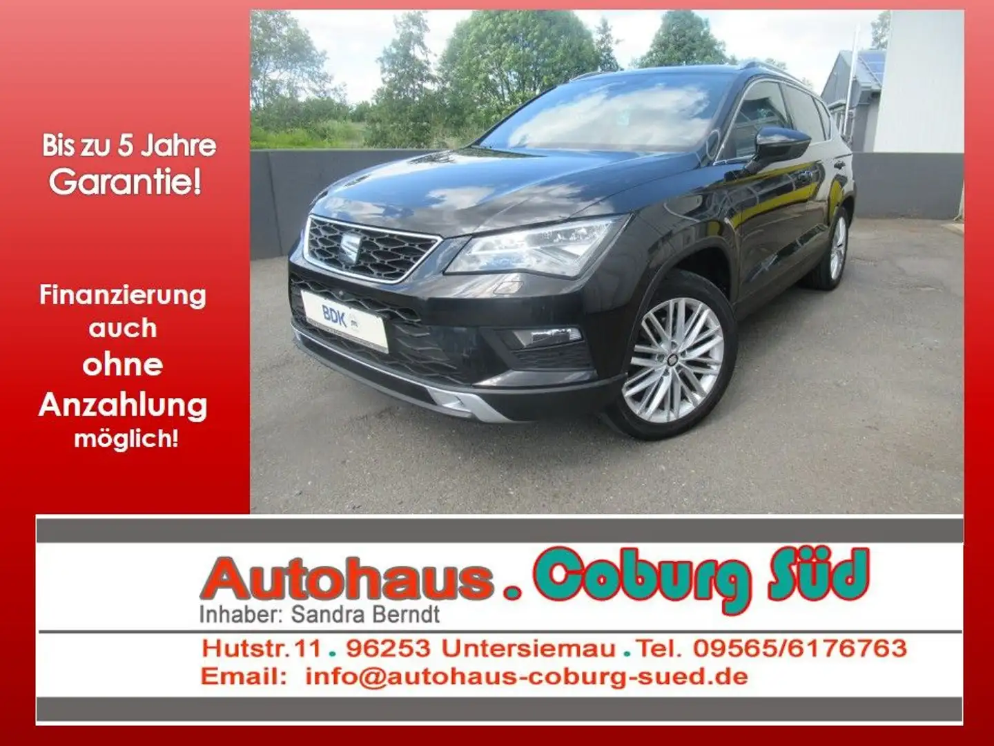 SEAT Ateca Xcellence 4Drive LED NAVI SHZG AHK KAMERA Schwarz - 1