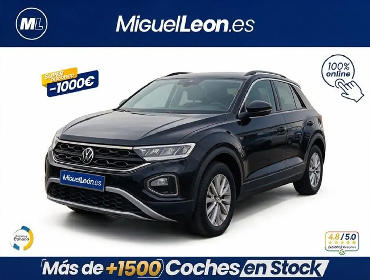 Volkswagen T-Roc Life 1.0 TSI 81kW (110CV) Negro - 1