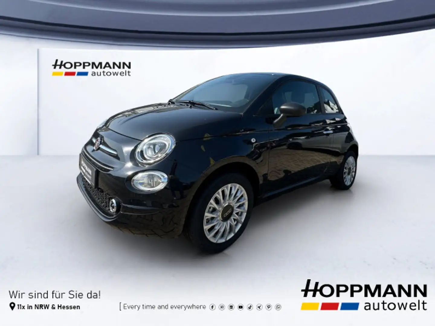 Fiat 500 1,0 Hybrid PDC Klima Tempomat DAB CarPlay Nero - 1