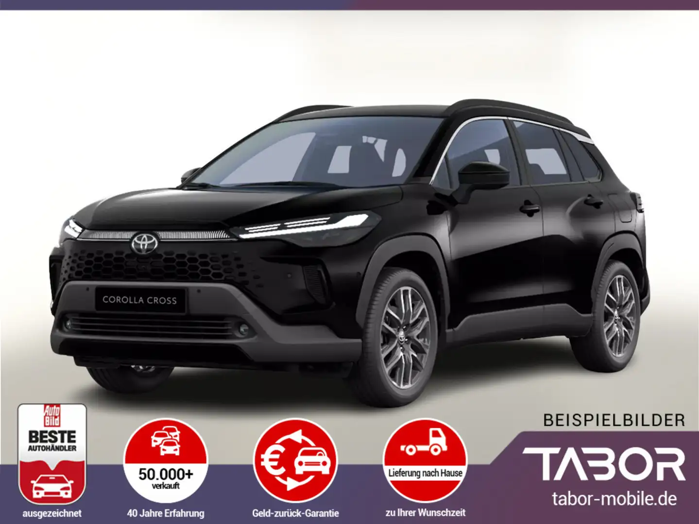 Toyota Corolla Cross 2.0 HEV 180 CVT Lounge Leder Nav Чёрный - 2