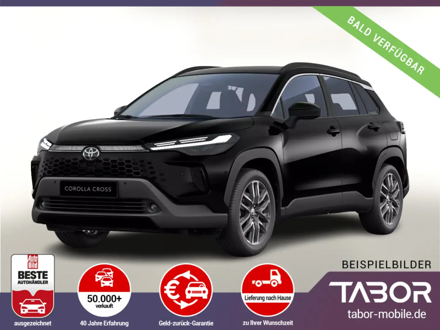 Toyota Corolla Cross 2.0 HEV 180 CVT Lounge Leder Nav Чёрный - 1