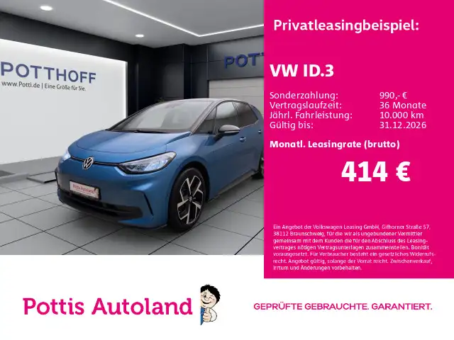Volkswagen ID.3 PURE GOAL NAVI KAMERA KLIMA SHZG