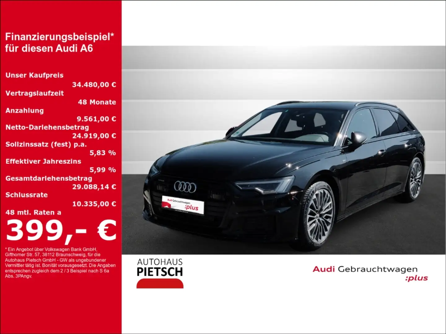 Audi A6 Avant 55 TFSI e S line quattro Matrix 360° Czarny - 1