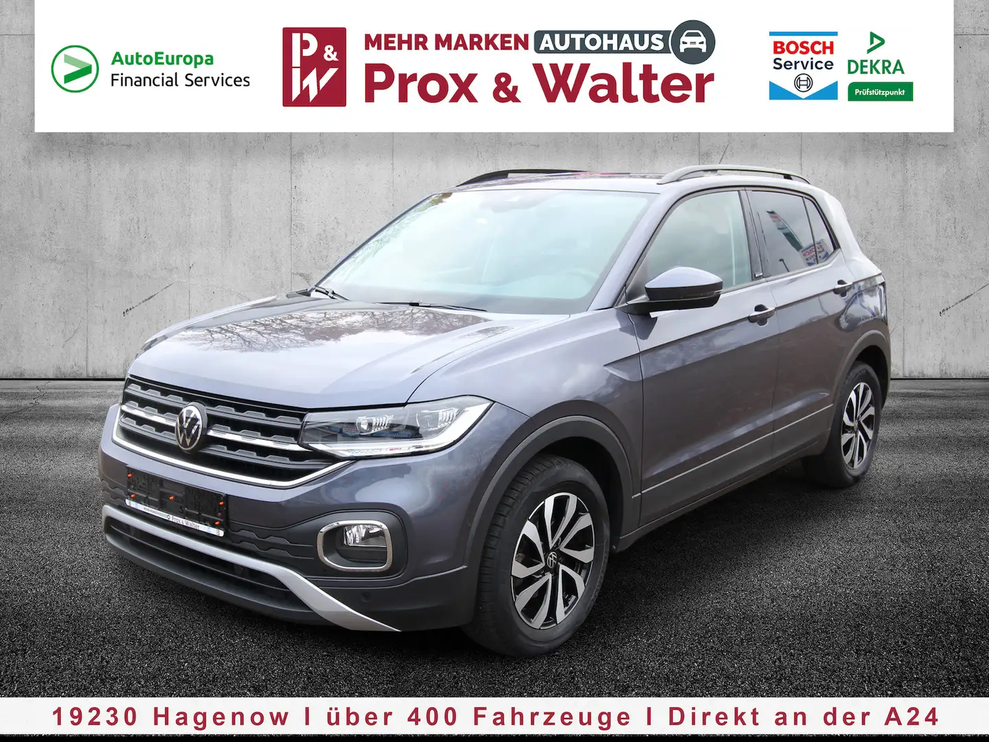 Volkswagen T-Cross TSI OPF 7-DSG Active LED+NAVI+KAMERA+ACC Grijs - 2