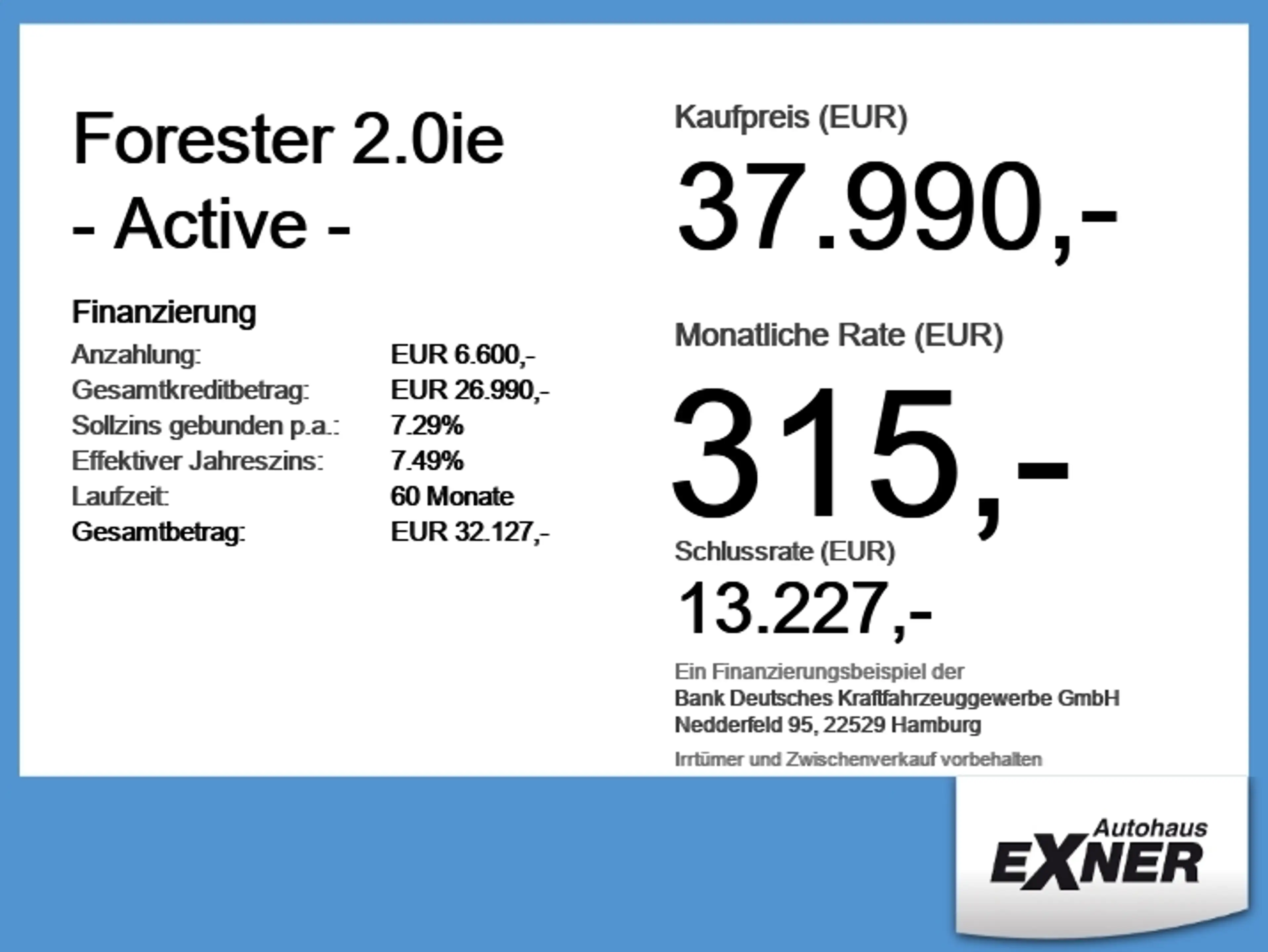 Subaru Forester 2.0ie - Active - Inventur Abverkauf — photo 6