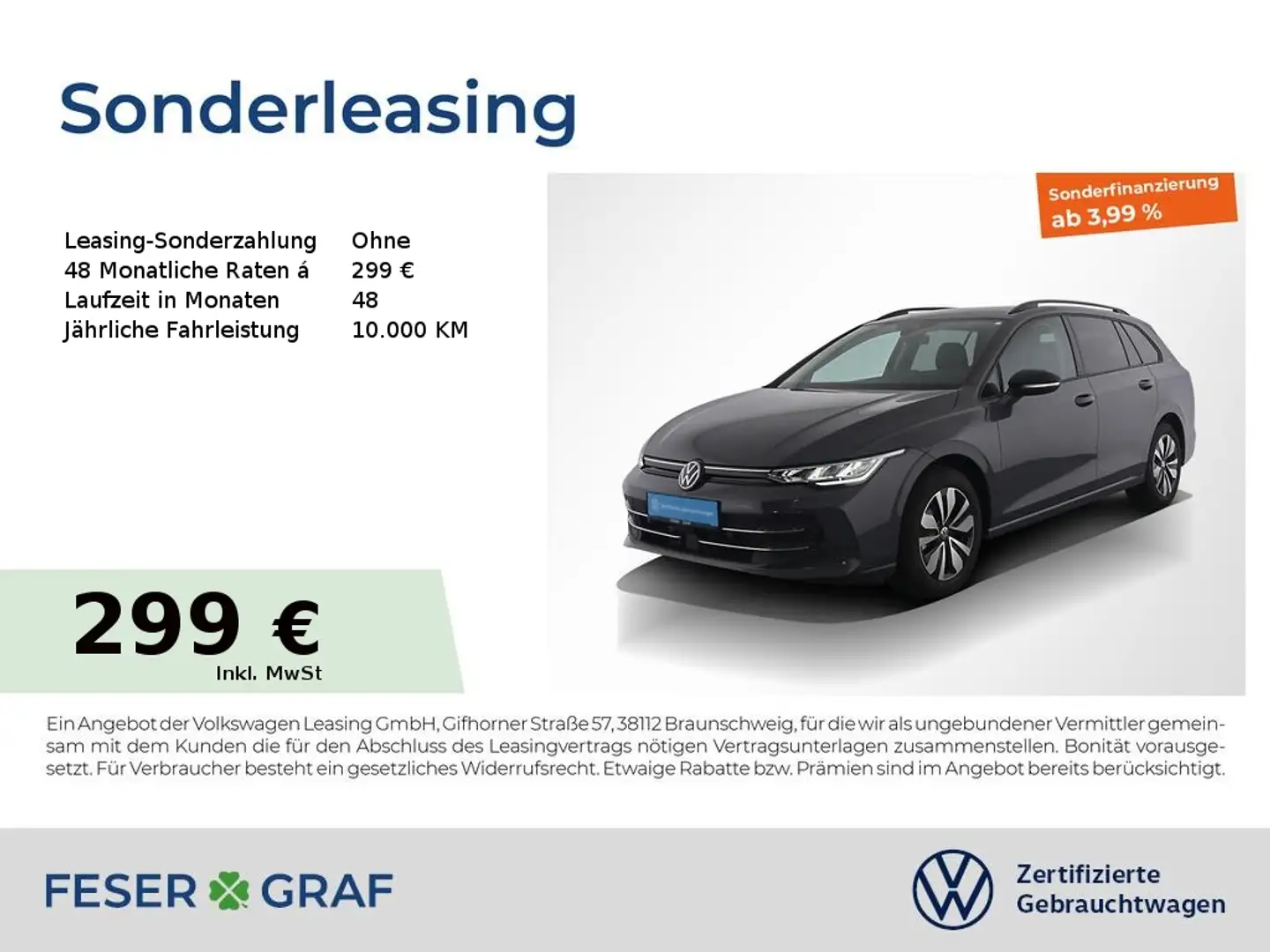 Volkswagen Golf 8 Variant Goal 1.5 TSI APP AHK LED SiHz 16" Grau - 1