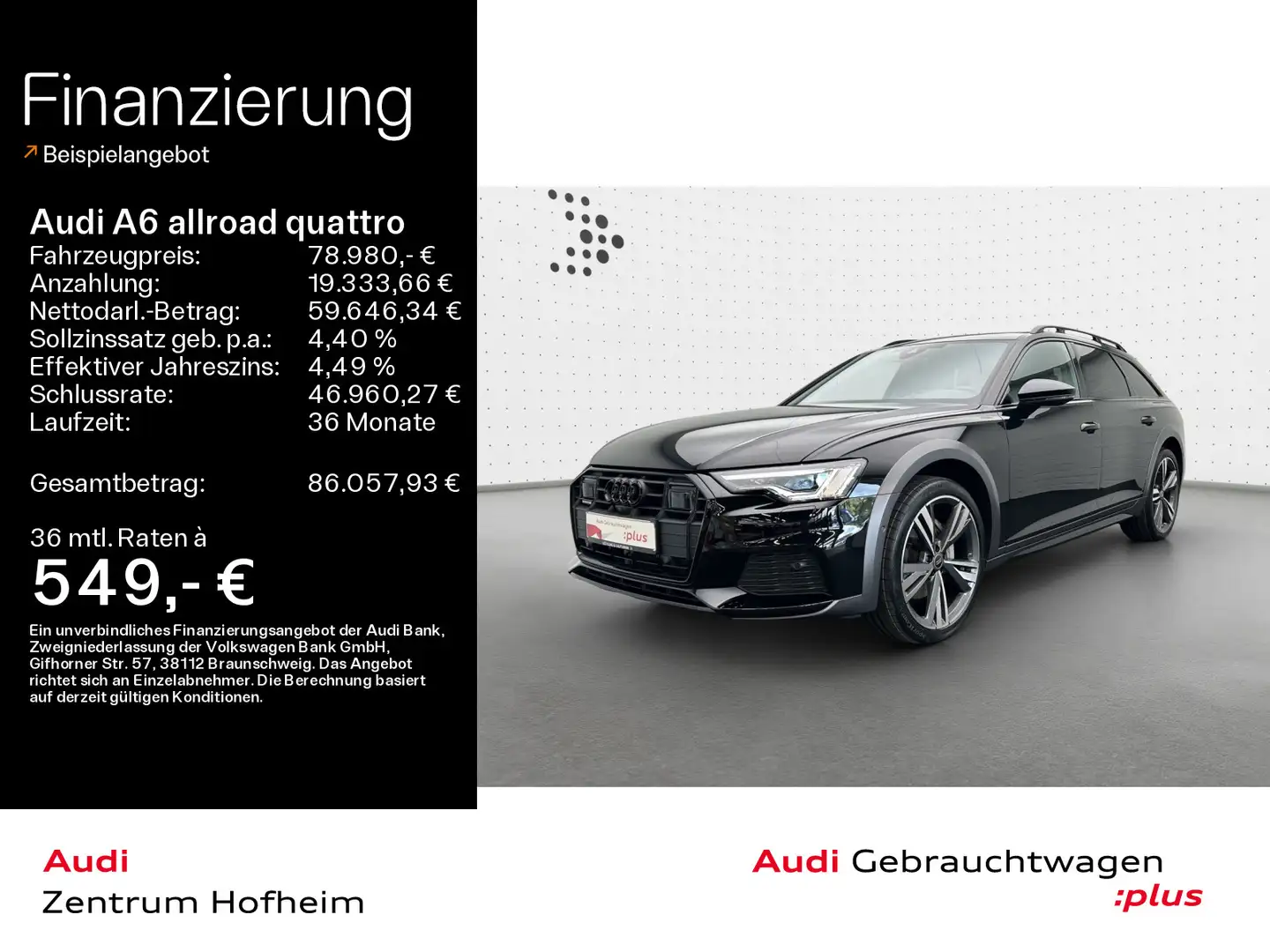 Audi A6 allroad 50 TDI tip*Air*B&O*HUD*Pano*S Schwarz - 1