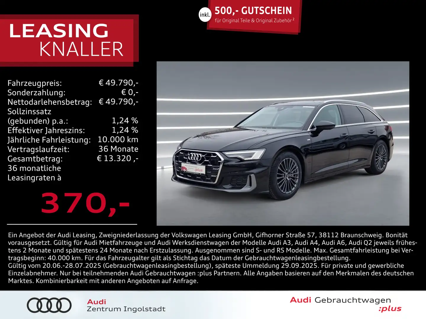 Audi A6 Avant 45 TFSI qu S line MATRIX Pano AHK ACC Noir - 1