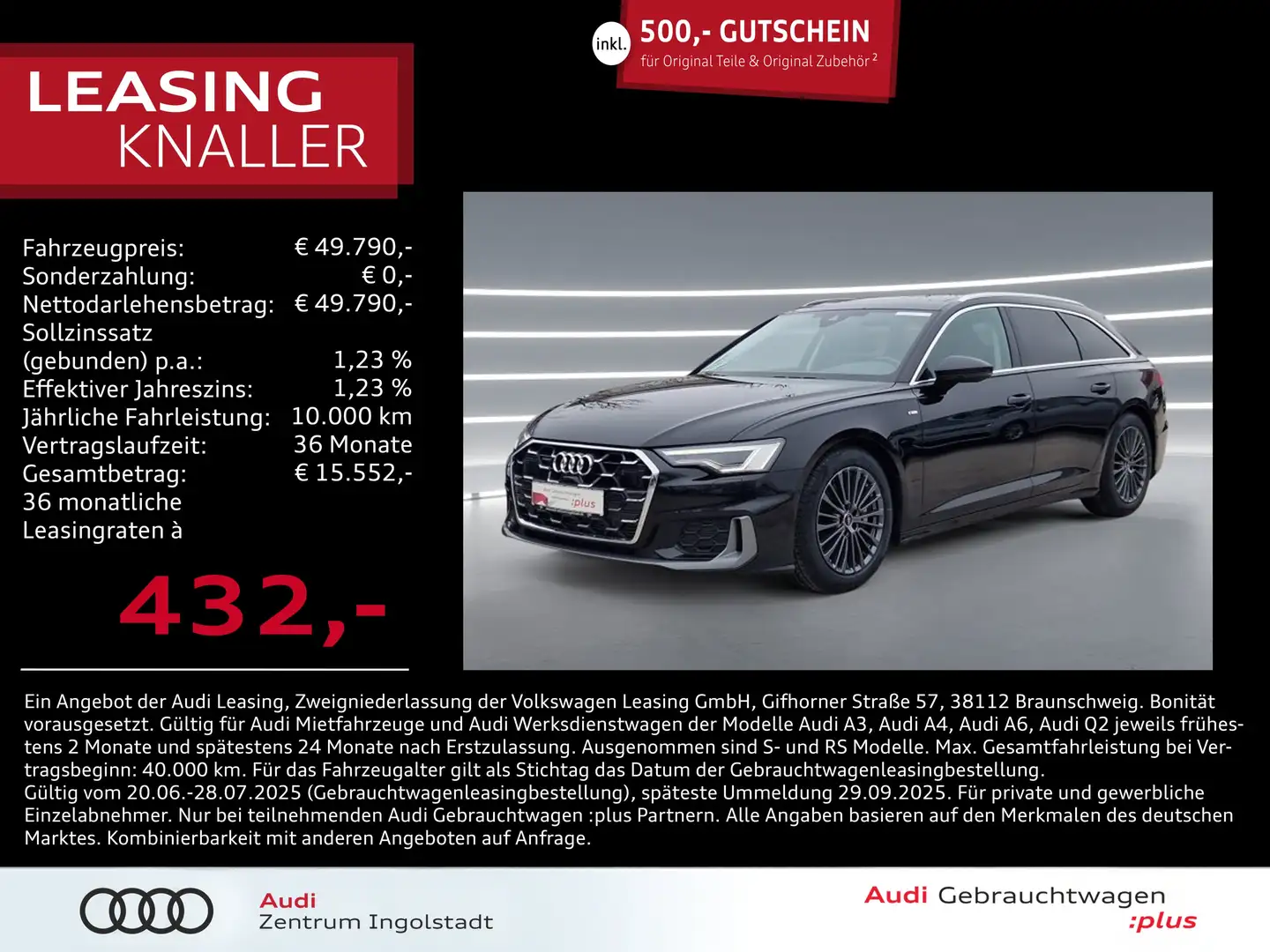Audi A6 Avant 45 TFSI qu S line MATRIX Pano AHK ACC Schwarz - 1